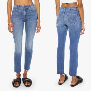 MOTHER Mid Rise Dazzler Ankle Fray Jeans in We The Animals